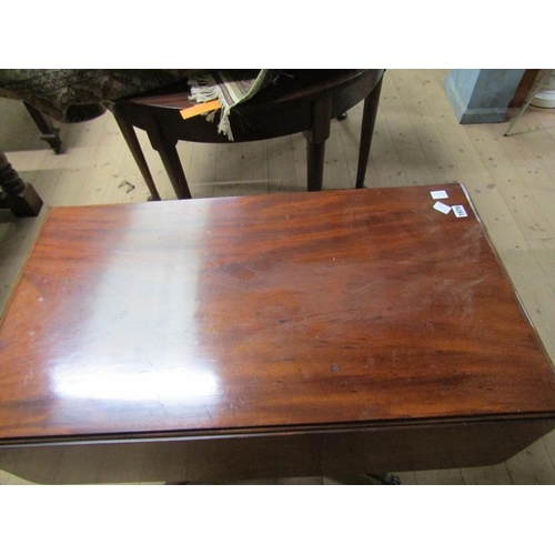 1970 - 19c MAHOGANY TWIN FLIP PEDESTAL SOFA TABLE 91 x 72 cms