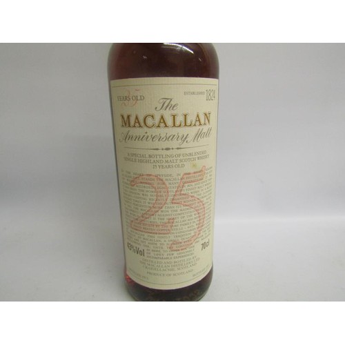 1415 - CASED BOTTLE OF THE MACALLAN 25/25 YEARS OLD ANNIVERSARY MALT WHISKY