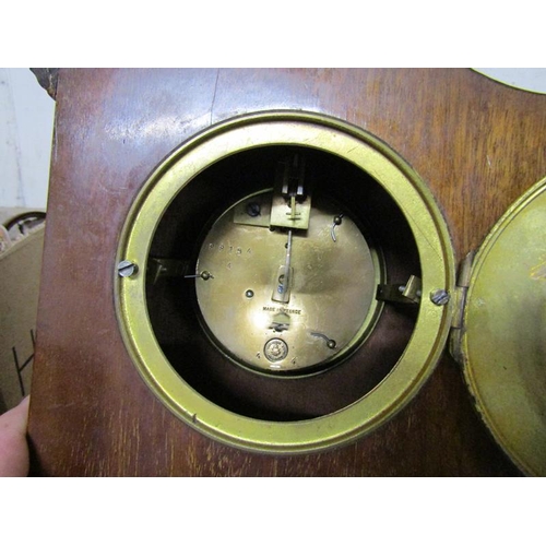 2 - TWO EDWARDIAN INLAID MANTEL CLOCKS