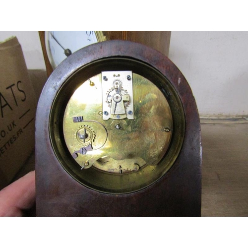 2 - TWO EDWARDIAN INLAID MANTEL CLOCKS