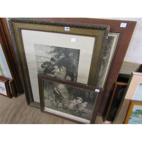 159 - FRAMED ANTIQUE ENGRAVINGS