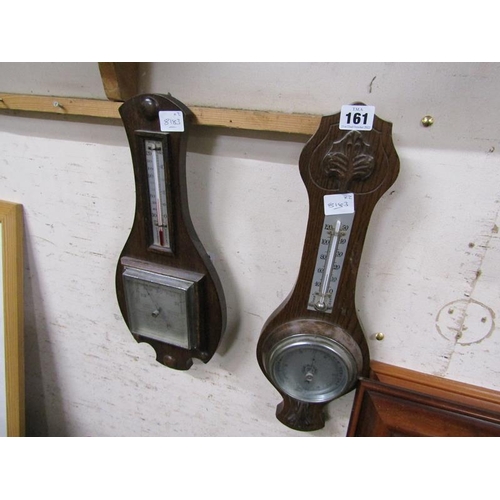 161 - OAK FRAMED WALL BAROMETERS