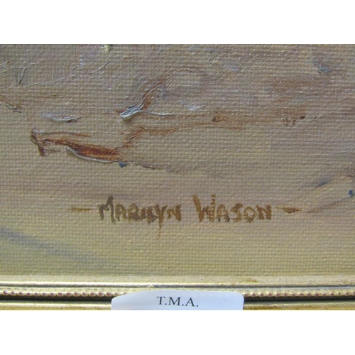 1152 - MARILYN WASSON, PLANTATION HOUSE SIGNED OIL ON BOARD.  FRAMED 55 x 59cms