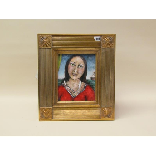 1158 - LIN HODNETT ALICE, OIL ON BOARD FRAMED 23 x 18 cms