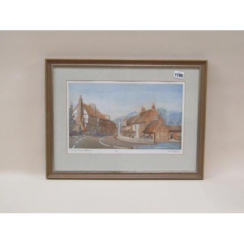 1195 - FRAMED COLOURED PRINT OF TROOPER AT ALDBURY, BEING 1/100