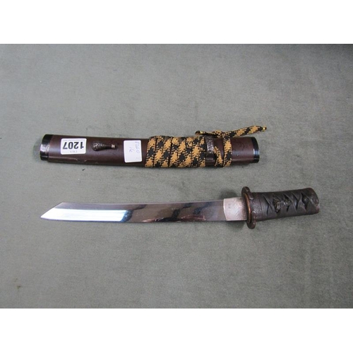 1207 - JAPANESE TANTO, 35CM BLADE, WITH SHEATH