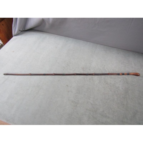 1219 - 19C BAMBOO SWORD STICK, 92CM L