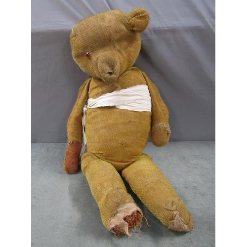 1288 - VINTAGE TEDDY BEAR, 70CM H