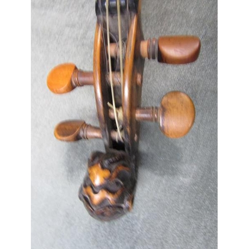 1295 - VIOLIN IN CASE, 58CM H; BOW