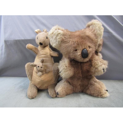 1303 - KOALA BEAR AND KANGEROO SOFT TOYS