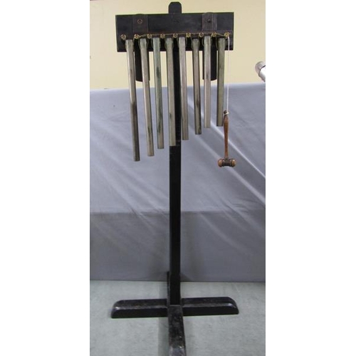 1316 - TUBULAR BELLS AND STAND, 117CM H