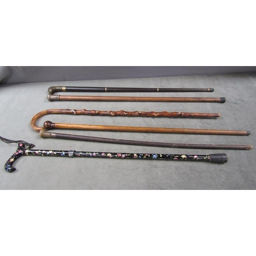 1357 - WALKING STICKS AND CANES - ALL APPROX 94CM L