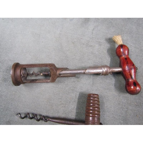 1398 - TWO VINTAGE CORKSCREWS - LONGEST 20CM L