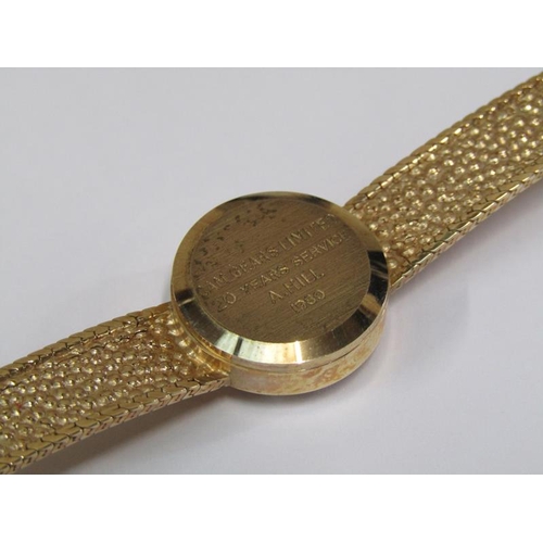 1403 - 9ct GOLD LADIES GARRARD WATCH TOTAL WEIGHT 19.6g