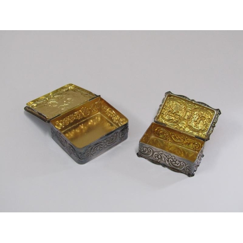 1405 - TWO SILVER SNUFF BOXES