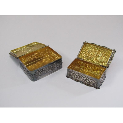 1405 - TWO SILVER SNUFF BOXES