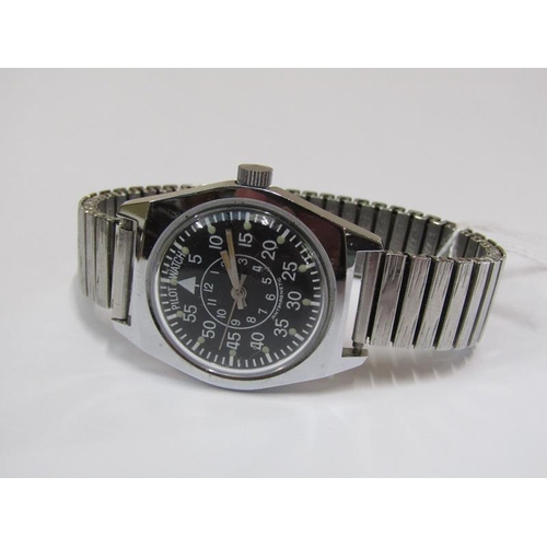 1407 - STAINLESS STEEL PILOT WATCH