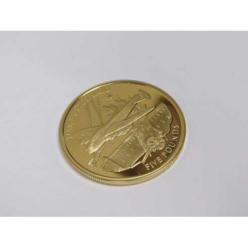 1421 - 60th ANNIVERSARY OF D DAY DAMBUSTERS 2005 GIBRALTAR £5 GOLD COIN