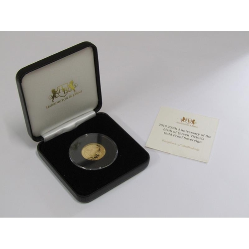 1428 - 2019 200th ANNIVERSARY OF THE BIRTH OF QUEEN VICTORIA GOLD PROOF SOVEREIGN