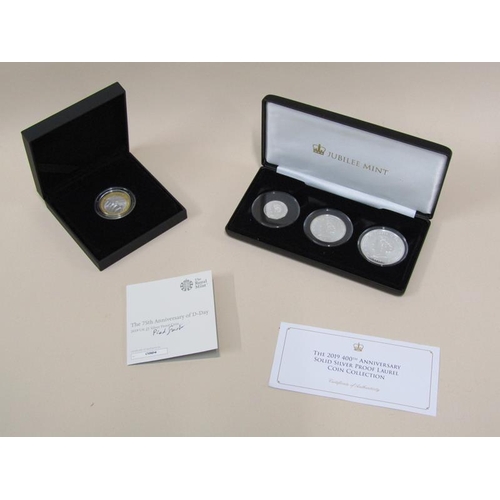 1453 - 2019 SILVER PROOF £2 COIN; 2019 400 ANNIVERSARY SILVER PROOF LAUREL COIN COLLECTION