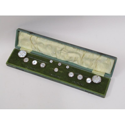 1483 - BOX SET OF MOTHER OF PEARL BUTTONS AND HATPINS