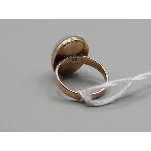 1495 - 9ct GOLD STONE SET RING  SIZE J 1/2