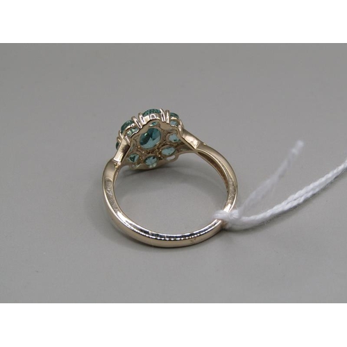 1514 - GOLD APATITE RING SIZE Q