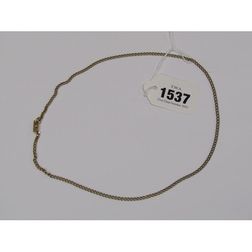 1537 - 9ct CHAIN 46cms TOTAL 8.9G