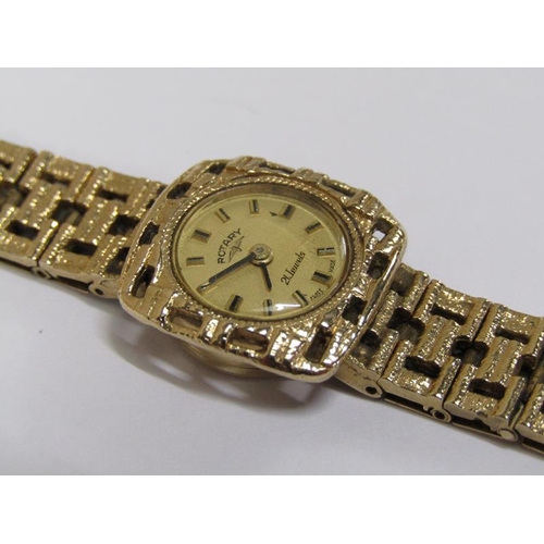 1541 - 9ct ROTARY LADIES WATCH, 27g IN TOTAL