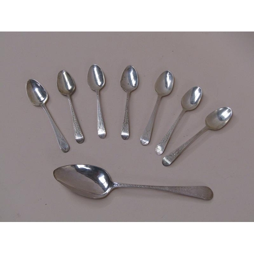 1553 - EIGHT GEORGIAN SILVER SPOONS