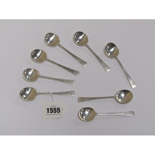 1555 - SET OF EIGHT SILVER COFFEE SPOONS