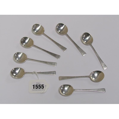 1555 - SET OF EIGHT SILVER COFFEE SPOONS