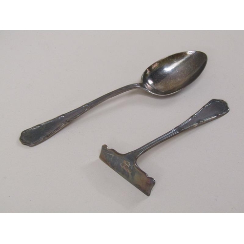 1595 - SILVER BABY PUSHER AND SPOON