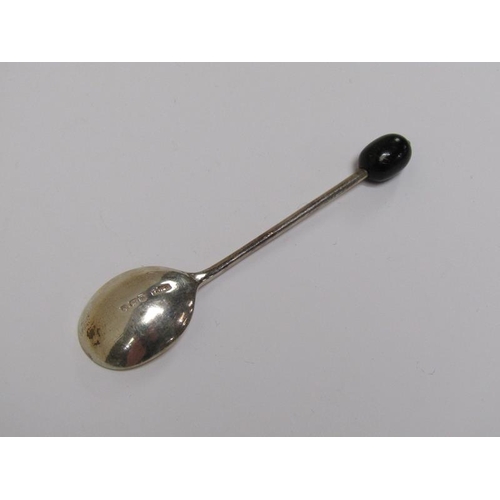 1596 - SET OF SIX SILVER BEAN SPOONS