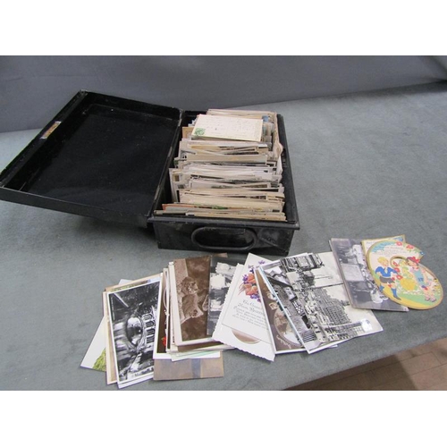 1750 - TIN OF POSTCARDS