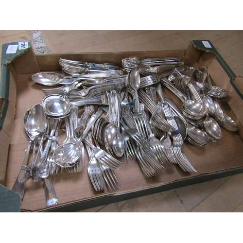 1761 - BOX OF MIXED SILVER PLATED CUTLERY