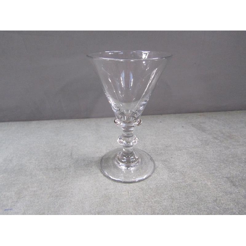 1776 - GEORGIAN WINE GLASS, 11cms H