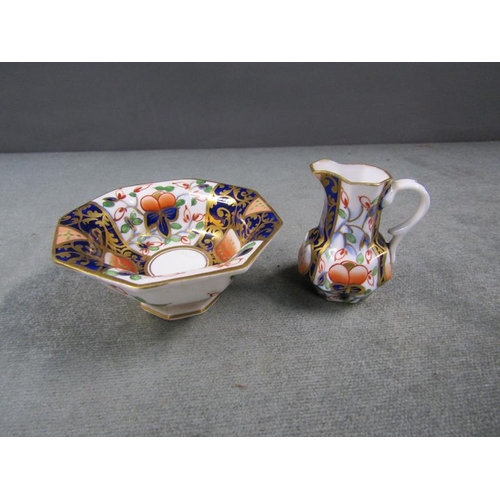 1778 - DERBY IMARI MINIATURE WASH BOWL AND JUG (JUG 6cms H)