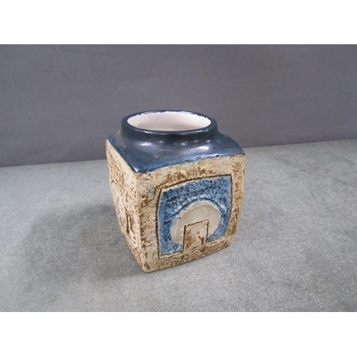 1797 - TROIKA CUBE VASE 9cms H