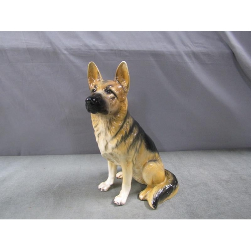 1841 - LARGE BESWICK FIRESIDE GERMAN SHEPHERD DOG, 36cms H