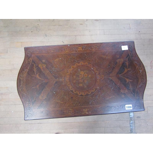 1896 - 19C MARQUETRY DECORATED BIDET STAND, 64CM W