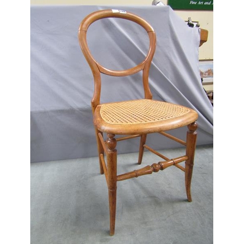 1906 - CANED SEAT SINGLE BALLOON BACK CHAIR