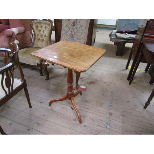 1915 - 19c MAHOGANY TRIPOD TABLE 52 x 73cms