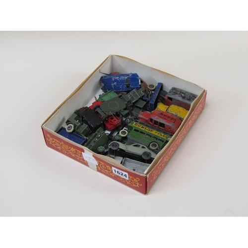 1624 - BOX OF DINKY TOYS, BUSES, OTHER VEHICLES