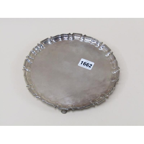 1662 - CIRCULAR SILVER TRAY BY BARKER BROS. SILVER LIMITED, HALLMARKED 1961