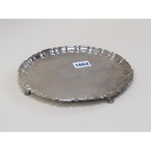 1662 - CIRCULAR SILVER TRAY BY BARKER BROS. SILVER LIMITED, HALLMARKED 1961