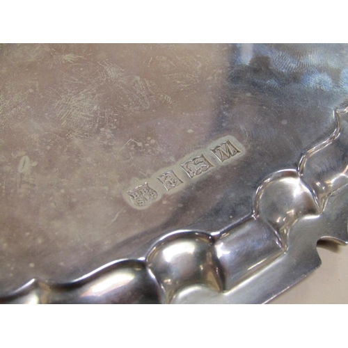 1662 - CIRCULAR SILVER TRAY BY BARKER BROS. SILVER LIMITED, HALLMARKED 1961