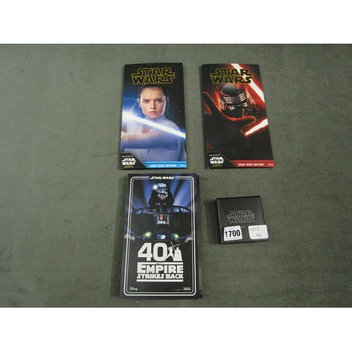 1700 - STAR WARS COMMEMORATIVE 50p PIECES TO INC. DARK SIDE AND LIGHT SIDE EDITIONS PLUS EMPIRE STRIKES BAC... 