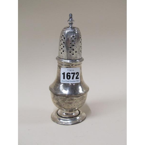 1672 - VICTORIAN SILVER SUGAR SHAKER