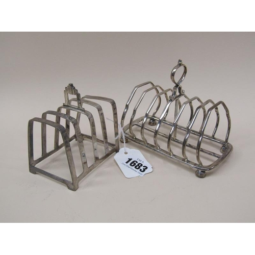 1683 - TWO SILVER TOAST RACKS